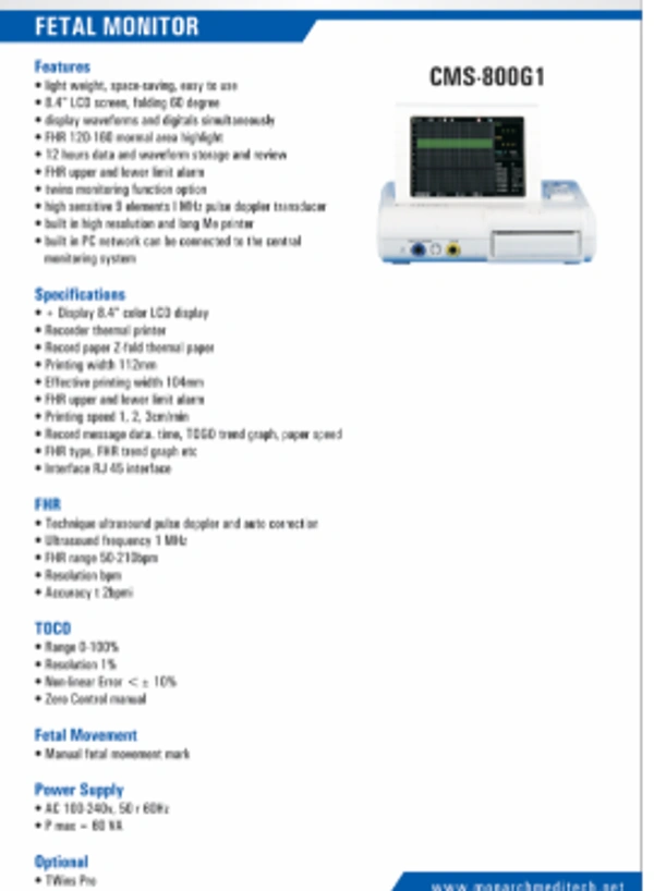 Monarch Fetal Monitor CTG Machine